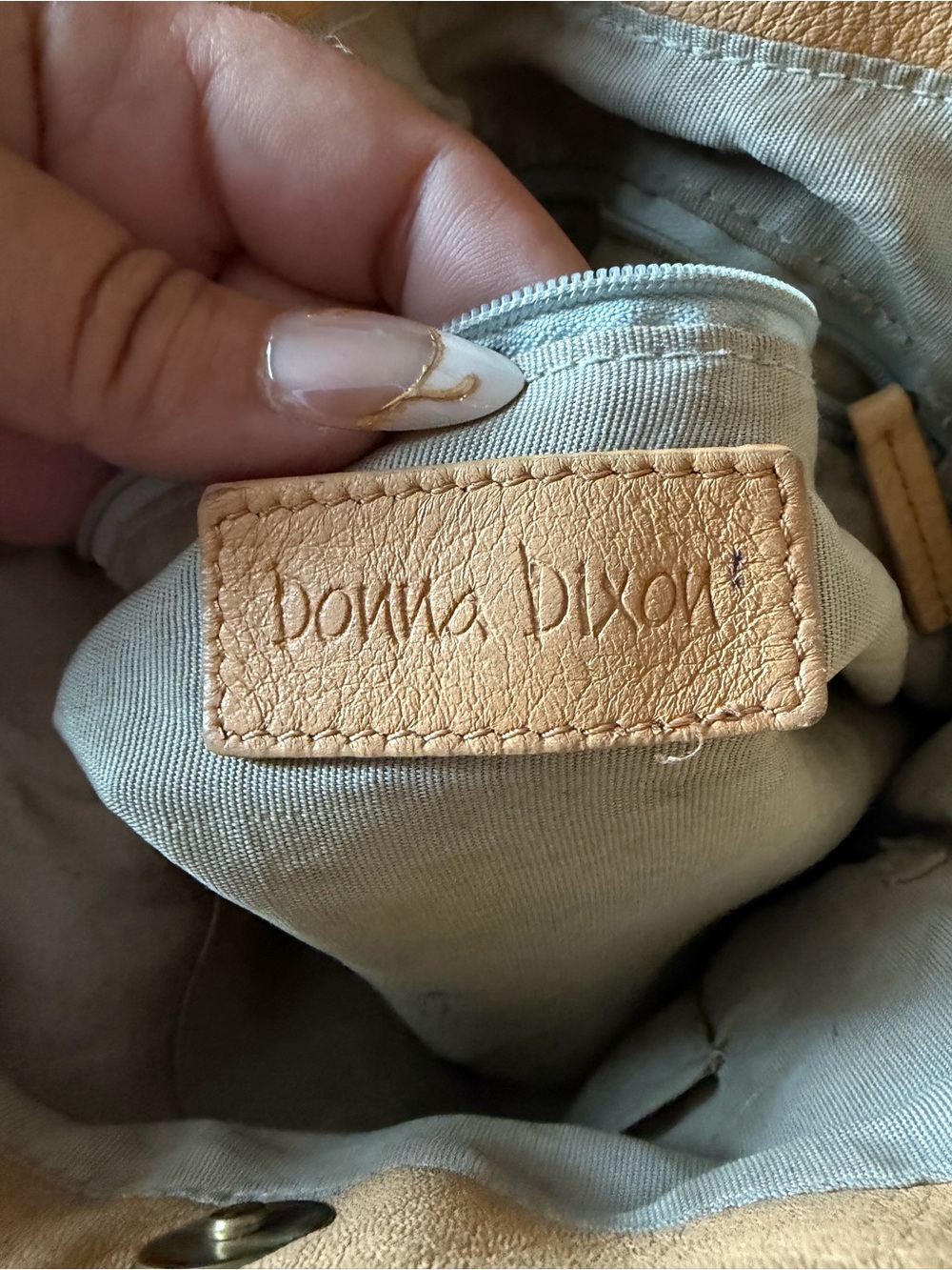 Downs Dixon Beige Shoulder Bag - Soft Neutral Leather